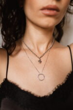 Srebrny choker POZIOMKA - obrazek 8